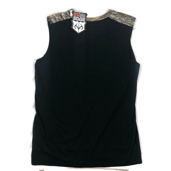 Brand new RealTree Muscle Shirt Black and Camo - Picture 3 of 6